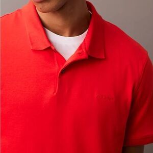 Calvin Klein Red Polo Shirt Classic Style